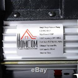 HOMCOM Single Stage Vacuum Pump 7CFM 1/2HP Rotary Vane Deep HVAC AC Air Tool New
