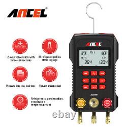 HVAC A/C Digital Manifold Gauge Refrigeration Tester Air Vacuum Pump AC Temp