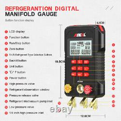 HVAC A/C Digital Manifold Gauge Refrigeration Tester Air Vacuum Pump AC Temp