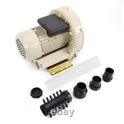 High Pressure Vortex Blower Fan Vacuum Pump Industrial Air Booster Fan 110V/370W