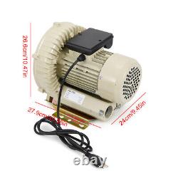 High Pressure Vortex Blower Fan Vacuum Pump Industrial Air Booster Fan 110V/370W