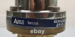 High Vacuum Valve Airco Temescal 1130 5/8 OD Brass Solder 120Vac 150 PSI Air