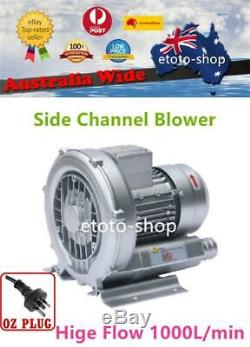 Industrial Side Channel Air Blower Aquaculture or Vacuum Pump 1000L/min
