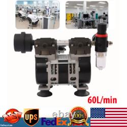 Lab Vacuum Pump Oilless Oil Free Vacuum Pump with Air Filter 200 W 60 L/min BEST