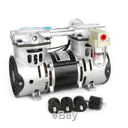 NEW 220V 260W Oilless Piston Vacuum Air Pump 680mmHg/-90.6kpa 60L/min