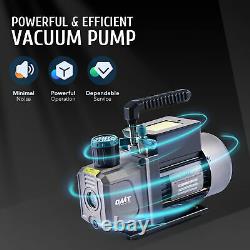 OMT 1/4hp 3.5cfm Combo AC Manifold Gauge Set Air Vacuum Pump for Auto Home HVAC