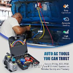 OMT 3.5cfm Vacuum Pump Kit for Auto Air Conditioner Coolant Refill & Evacuation