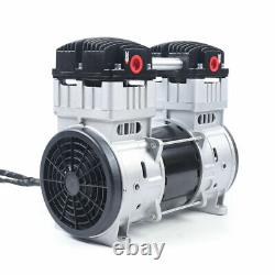 Oilless Diaphragm Air Compressor Vacuum Pump 1100W 110V Oil Free Mute Head Motor