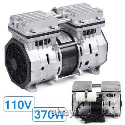 Oilless Vacuum Pump Industrial Air Compressor Oil Free Piston Pump 370W WithFilter