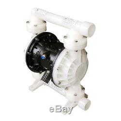 PTFE Double Diaphragm Pump Air-Operated Vacuum Pump 26.4GPM 1'' Inlet & Outlet