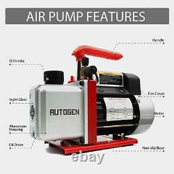 Portable 4CFM 1/3HP Air Vacuum Pump, HVAC R134a R12 R22 R502 A/C