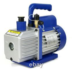 R134A AC Refrigeration Kit A/C Manifold Gauge & 1/4HP 3,5 CFM Air Vacuum Pump