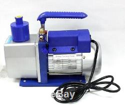 R410a 1-Stage 4.8 CFM Rotary Vane Vacuum Pump HVAC Air Condition Refrigerant