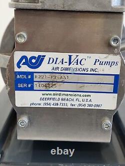 REBUILT Air Dimensions Dia-Vac R221-FT-AA1 Vacuum Pump 115V + Warranty