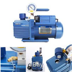 Rotary Vane Vacuum Pump 2 Stage 4.24CFM 1/2HP For Air Conditioning Refrigerator