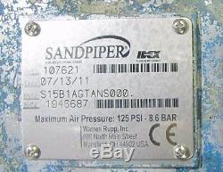 Sandpiper S15b1agtans000 1 1/2 Npt In & Out Aluminum Air & Flow Diaphragm Pump