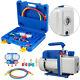 Single Stage 4cfm 1/3hp Vacuum Pump, R134a A/c Manifold Air Condition Repair Kit