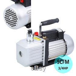 Single Stage 9CFM Rotary Van Deep 3/4HP Vacuum Pump Refrigerant Air Conditioning