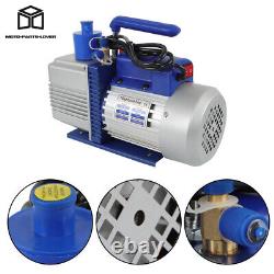 Single Stage Rotary Vane HVAC Air Vacuum Pump With Oil Bottle 9.6CFM 1HP 110V