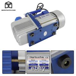 Single Stage Rotary Vane HVAC Air Vacuum Pump With Oil Bottle 9.6CFM 1HP 110V