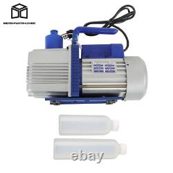 Single Stage Rotary Vane HVAC Air Vacuum Pump With Oil Bottle 9.6CFM 1HP 110V