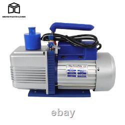 Single Stage Rotary Vane HVAC Air Vacuum Pump With Oil Bottle 9.6CFM 1HP 110V