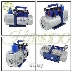 Single-Stage Rotary Vane HVAC Air Vacuum Pump with Oil Bottle 110V 9.6 CFM 1 HP