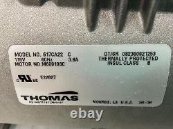 Thomas Gardner Denver 617CA22 Piston Air Compressor / Vacuum Pump 0.125 HP