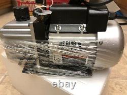 US General 2.5 CFM Refrigerator Air Condition Vacuum Pump 115v MINT! 98076 U. S