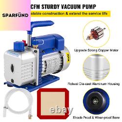 VEVOR 2 Gallon Vacuum Chamber + 3CFM Air Vacuum Pump Set 1/4HP Single Stage 110V