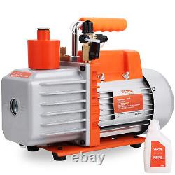 VEVOR 5 CFM 2-Stage Rotary Vane Vacuum Pump HVAC Air Conditioning Vacuum Pump