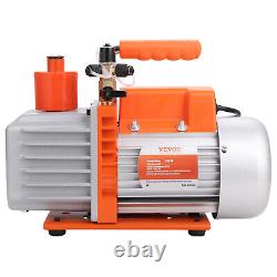 VEVOR 5 CFM 2-Stage Rotary Vane Vacuum Pump HVAC Air Conditioning Vacuum Pump