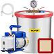 Vevor 5 Gallon Vacuum Chamber With 7cfm 2 Stage Pump Degassing Silicone Air Ac K