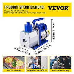 VEVOR 7 CFM Vacuum Pump 1/2 HP Single Stage Rotary Vane 250ml Electric Air Tool