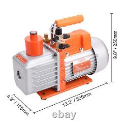 VEVOR 7 CFM Vacuum Pump Air Conditioning Vacuum Pump 2 Stage Rotary Vane HVAC