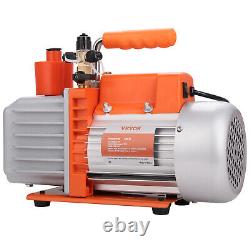 VEVOR 7 CFM Vacuum Pump Air Conditioning Vacuum Pump 2 Stage Rotary Vane HVAC