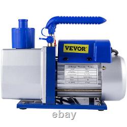 VEVOR 9 CFM 2 Stages Vacuum Pump 1HP Air Conditioning Refrigeration R22 R410a