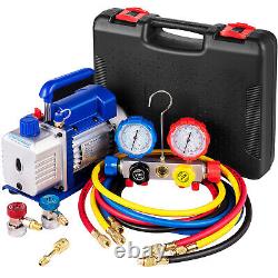 VEVOR AC Vacuum Pump Manifold Gauge Set 4.8 CFM 5PA HVAC Vacuum Pump With Box