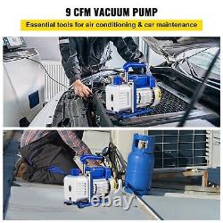 VEVOR Vacuum Pump 10 CFM 1 HP Double Stage Air Conditioning Refrigerant HVAC