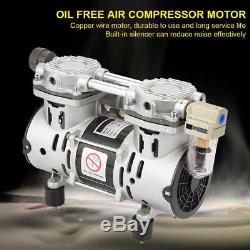 VN-60 220V 260W Oil-Free Air Compressor Motor Vacuum Built-in Silencer Pump