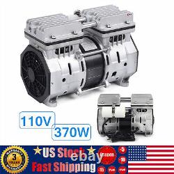 Vacuum Oilless Pump Industrial Air Compressor Oil Free Piston Pump 370W WithFilter