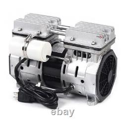 Vacuum Oilless Pump Industrial Air Compressor Oil Free Piston Pump 370W WithFilter