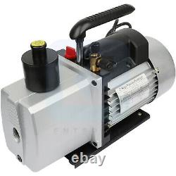 Vacuum Pump 8CFM 2-Stage Air HVAC 110V 60Hz R134a R410a Refrigerant Tool 320 ML