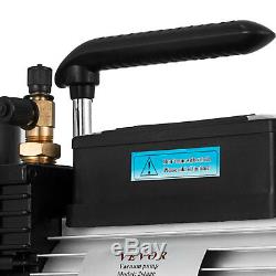 Vacuum Pump Dual 2 Stage 12CFM 1 HP Rotary Vane Deep HVAC AC Air Tool R410a R134
