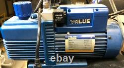 Value VI280SV Dual Stage Vacuum Air Pump 1HP 8.0 CFM 12 Micron