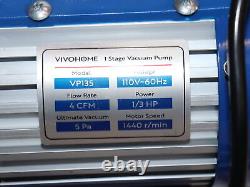 Vivo Home VH322 110V 1/3 HP 4CFM Single Stage Rotary Vane Air Vacuum Pump