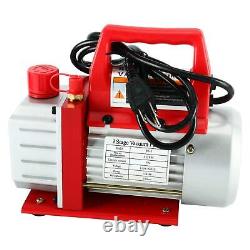 YaeKoo 110V 3CFM 1/4HP Single Stage Rotary Vane Air Vacuum Pump HVAC A/C Refr